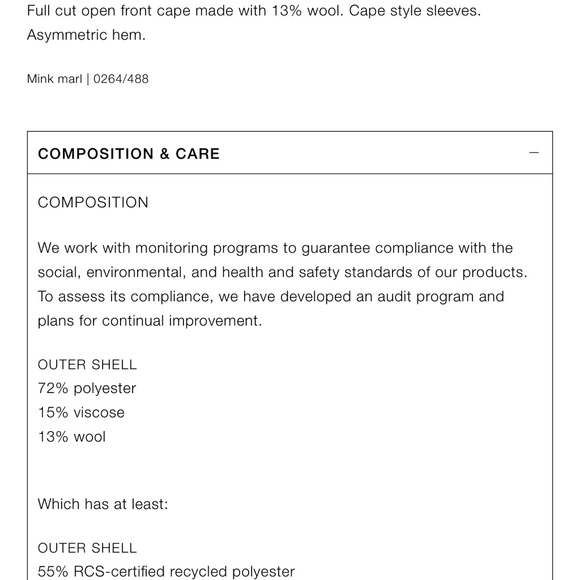 Zara wool blend cape - Picture 9 of 9